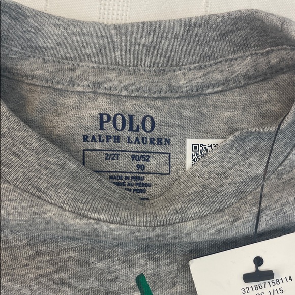 Polo by Ralph Lauren Gray Tee with Green Logo - Picture 3 of 9